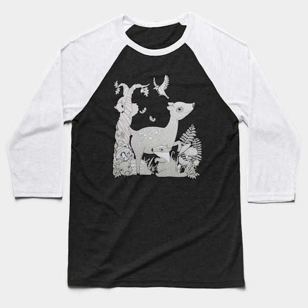 Forest animals Baseball T-Shirt by Lot